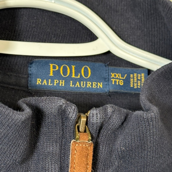 Polo Ralph Lauren Navy Blue Half Zip Cotton Pullover Sweater Men XXL - Picture 3 of 6